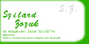 szilard zozuk business card